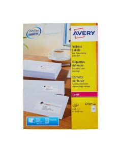 White Avery Jam-Free Quick PEEL Labels - Pack of 100 Sheets