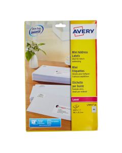 White Avery Jam-Free Quick PEEL Labels - Pack of 25 Sheets