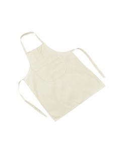 Cream Woodwork Apron With Pocket - Medium