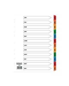 Eastlight A4 Mylar Dividers Jan-Dec Europunched