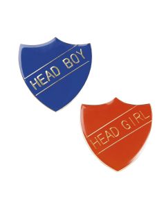 Head Girl/Boy Badges - Red and Blue - Pack of 10