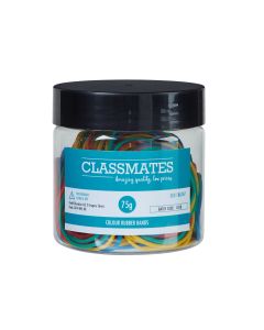 Classmates Rubber Bands 75g Assorted (Warning May Contain Natural Rubber Latex)
