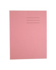 Exercise Book A4 - 80 Pages - 8mm Ruled with Margin - Pink - Pack of 50
