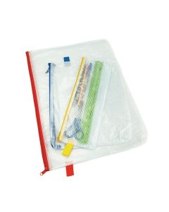 Heavy Duty Zip Wallet A4 - Assorted - Pack of 5