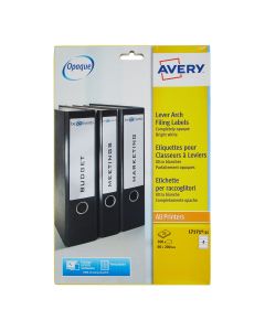 White Avery Lever Arch Filing Labels - Pack of 25 Sheets