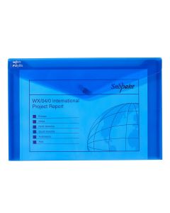 Snopake Electra Polyfile Wallet Foolscap Blue - Pack of 5