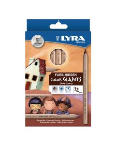 Lyra Colour Giants Skin Tone Colouring Pencils - Pack of 12