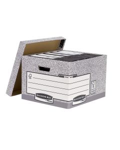 Large Storage Box - Grey/White - Pack of 10