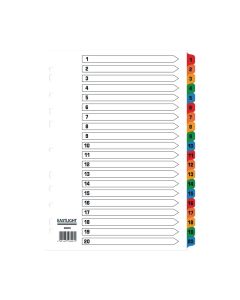 Eastlight A4 Mylar Dividers 1-20-part Europunched