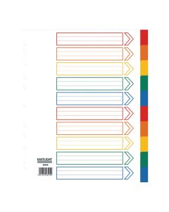 Eastlight A4 Extra Wide Polypropylene Dividers 10-part Europunched