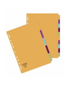 ClassmatesA4 Index Dividers 5-part Multi-hole Punched - Pack of 50