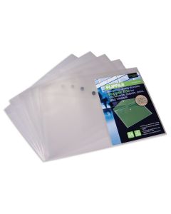 Flipfile Recycled Popper Wallet A5 Clear - Pack of 5