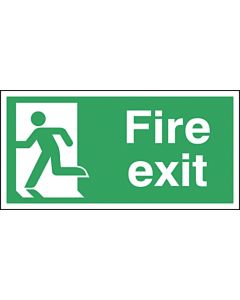 Safety Signs - Fire Exit Left - 150 x 300mm S/A
