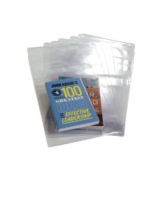Clear Adjustable Book Covering Spine 200mm 180 Micron - Pack of 100