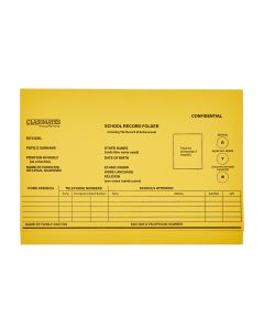 Classmates Record Folder A4 - Yellow - Pack of 10