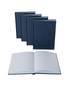 Blue Casebound Books - A4 - Pack of 5