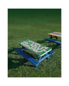 Junior Gameboard Picnic Bench - Playtown Top - Blue