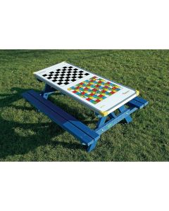 Junior Gameboard Picnic Bench - Board Game Top - Blue