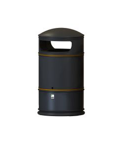 Heritage Lite Hooded Litter Bin - 100L - Black