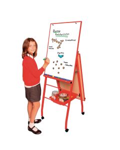 Mobile A-Frame Easel 'Portrait Style' - 1205 x 1860 x 600mm - Red