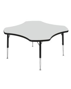 Tuf Top Clover Height Adjustable Classroom Table - 1026 x 430 to 635mm - Grey