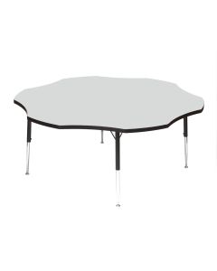 Tuf Top Flower Height Adjustable Classroom Table - 1525 x 430 to 630mm - Grey