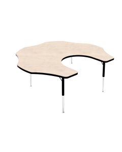 Tuf Top Flower Height Adjustable Classroom Table - 1525 x 430 to 635mm - Maple