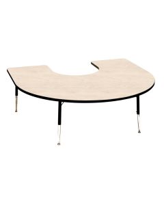 Tuf Top Height Adjustable Horseshoe Table - Maple