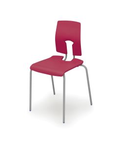 SE Ergonomic Polypropylene Chair - 260mm - Scarlet
