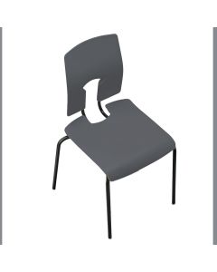 SE Ergonomic Polypropylene Chair - 350mm - Slate