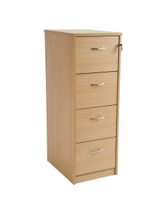 Classmates 4 Drawer Wooden Filing Cabinet - Beech