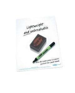 A4 Plain Whiteboards - PLAIN Boards Pens & Erasers - Pack of 35