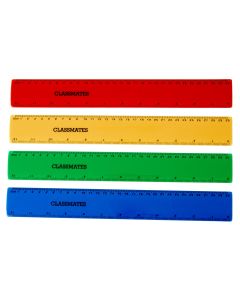 Classmates Shatter Resistant Ruler Assorted 30cm - Pack of 100