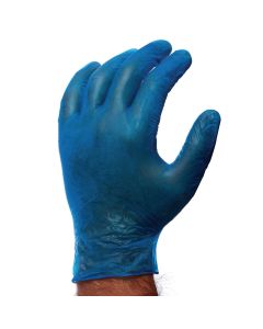 Large Blue Powdered Disposable Gloves - Pack of 100