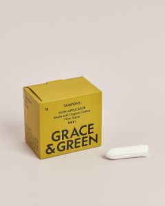 Grace & Green Super Non-Applicator Tampons - Pack of 18