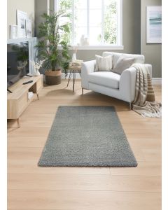 Plain Stain Resistant Washable Rug -100 x 150cm - Grey