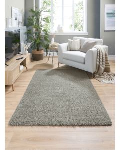 Plain Stain Resistant Washable Rug - 140 x 200cm  - Grey
