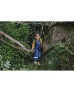 Muddy Puddles Rainy Day Dungarees Recycled - Navy - 18-24m