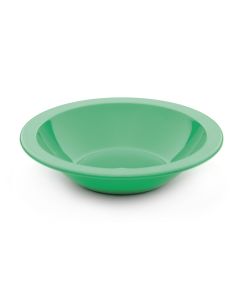 Harfield Polycarbonate 170mm dia Rimmed Bowls Green Pack of 10