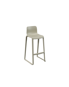 Hatton One Piece Midi Back Stool - Ash Grey