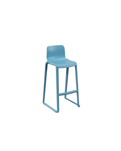 Hatton One Piece Midi Back Stool - Powder Blue
