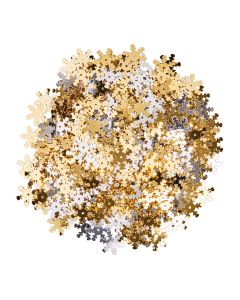 Classmates Metallic Snowflake Sequins - Gold/Silver