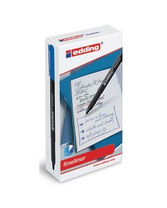 Edding Fineliner Pen Black - Pack of 12