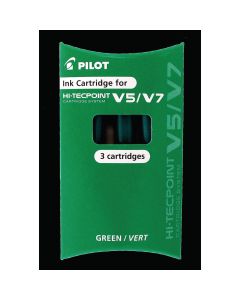 Pilot Hi-Tecpoint V5 & V7 Refills - Green - Pack of 3