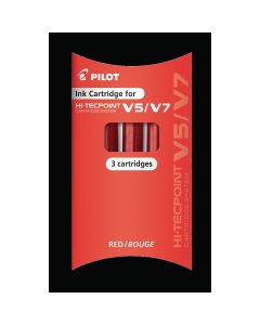 Pilot Hi-Tecpoint V5 & V7 Refills - Red - Pack of 3