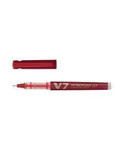 Pilot Hi-Tecpoint V7 Fineliner Pen - Red - Pack of 10