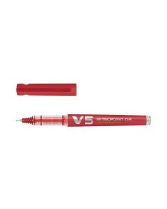 Pilot Hi-Tecpoint V5 Fineliner Pen - Red - Pack of 10