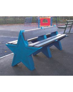 8 Seat Star Bench - Dark Blue