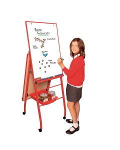 Mobile A-Frame Easel 'Portrait Style' - 1205 x 1860 x 600mm - Red