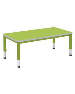 Harlequin Rectangular Height Adjustable Steel Classroom Table - 1200 x 600 x 600mm - Tangy Lime